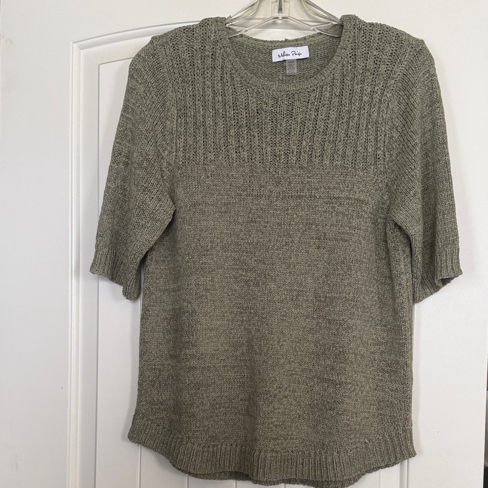 Melissa Paige Sage Green Women's Crew Neck Sweater
